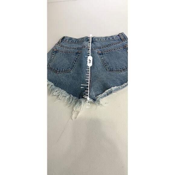 super down cut off button fly jean shorts size 26 - Picture 3 of 9